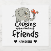 Cousin machen die besten Freunde Bierflaschenetikett (Einzelnes Label)