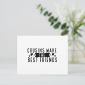 Cousin machen die besten Freunde - Funny Cousins G Postkarte (Stehend Vorderseite)