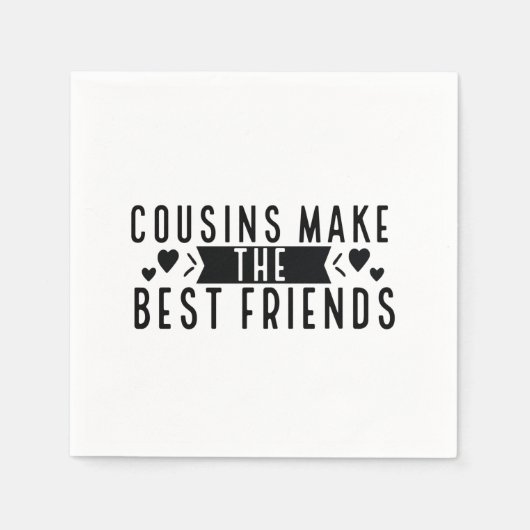 Cousin machen die besten Freunde - Funny Cousins G Serviette (Vorderseite)