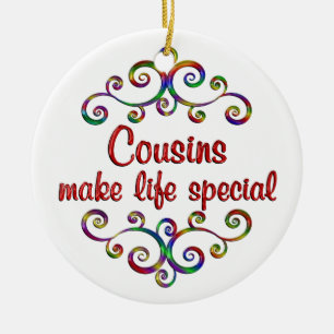 Cousin machen lebenswichtig keramik ornament