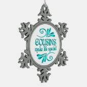 Cousin machen lebenswichtig schneeflocken Zinn-Ornament (Links)