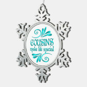 Cousin machen lebenswichtig schneeflocken Zinn-Ornament (Rechts)