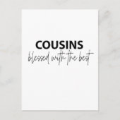 Cousin - mit dem Besten gesegnet Postkarte (Vorderseite)