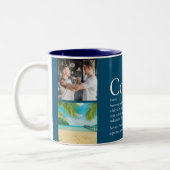 Cousin Modern 4 Foto Fun Blue Definition Zweifarbige Tasse (Links)