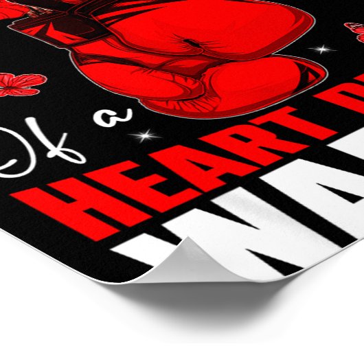 Cousin Of A Heart Warrior Heart Disease Awareness  Poster (Ecke)