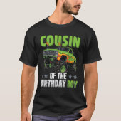 Cousin of Birthday Boy Monster Truck Car Family Ma T-Shirt (Vorderseite)
