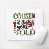 Cousin Of The 1 Year Old Football 1st Birthday Boy Mousepad (Mit Mouse)
