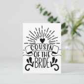 Cousin Of The Bride Postkarte (Stehend Vorderseite)