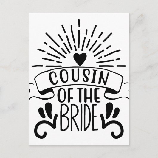 Cousin Of The Bride Postkarte (Vorderseite)