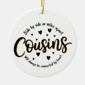 Cousin-Ornament, nebeneinander oder meilenweit aus Keramik Ornament (Vorne)