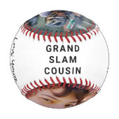 Cousin Personalisierte Fotos Baseball (Rückseite)