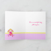 Cousin rag doll art age 4 birthday card karte (Innenseite)