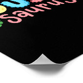 Cousin Saurus Kids Dinosaur Geburtstagsfamilie Poster (Ecke)