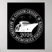 Cousin Schifffahrt Erinnerungen machen Urlaub Poster (Vorne)