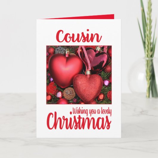 Cousin Schöne Weihnachtskarte Feiertagskarte (Vorderseite)