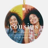 Cousin | Sentimental Foto Keepake Weihnachten Keramik Ornament (Vorne)