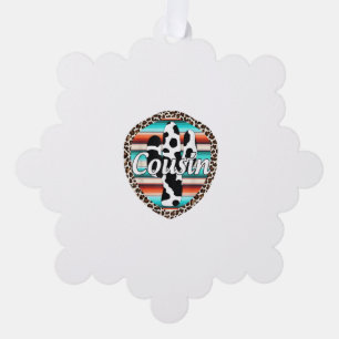 Cousin Serape Cactus Dessert Western Relashionship Ornament Karte