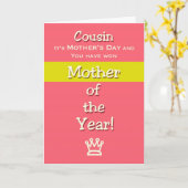 Cousin-Spaß-Mutter der Mutter Tagesdes Jahres Karte (Gelbe Blume)