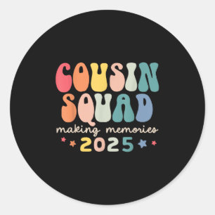 Cousin Squad Crew 2025 Erinnerungen Reun Runder Aufkleber