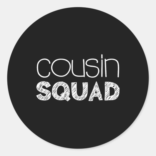 Cousin Squad Erwachsene Kinder Cousin geben Runder Aufkleber (Vorderseite)