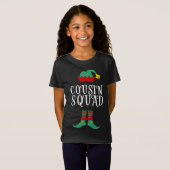 Cousin Squad Funny Elf Ansammlung Weihnachten T-Shirt (Vorne ganz)