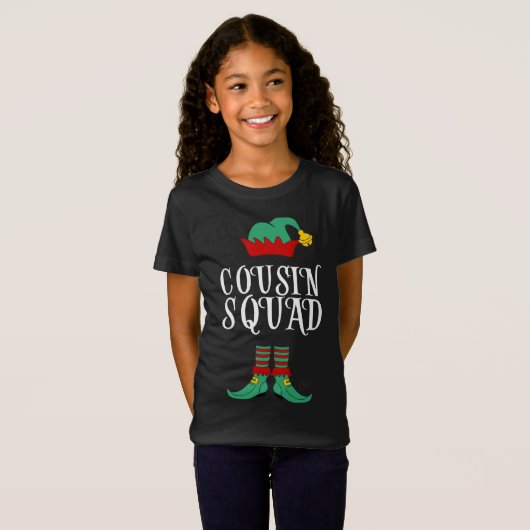 Cousin Squad Funny Elf Ansammlung Weihnachten T-Shirt (Vorne ganz)