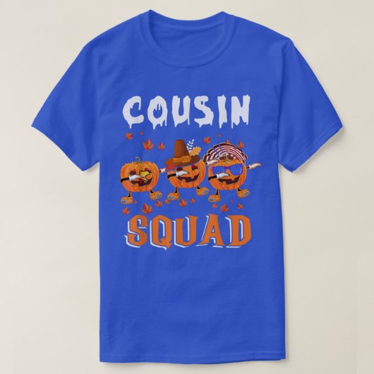 Cousin Squad Thanksgiving Three Dabbing Scary Pump T-Shirt (Design vorne)