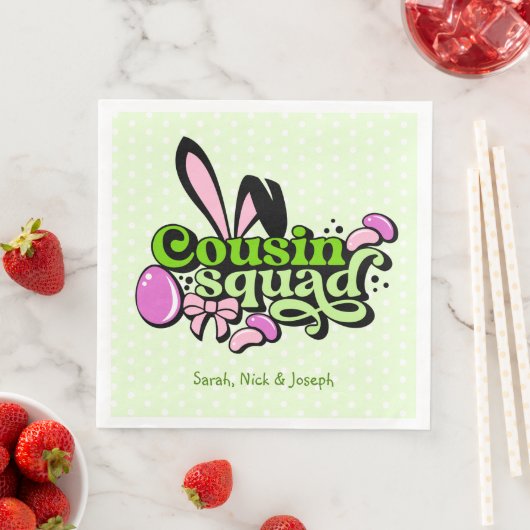 Cousin Squand Bunny Oars Ostereier Serviette (Beispiel)