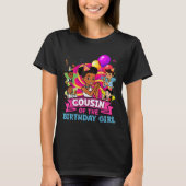 Cousin The Birthday Girl Party Pink Doll Family De T-Shirt (Vorderseite)