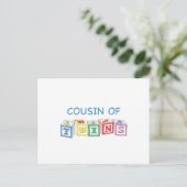 Cousin Twins Blocks Postkarte (Stehend Vorderseite)