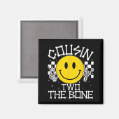 Cousin Two The Bone Smile Face Birthday Boy Family Magnet (Vorderseite/Rückseite)