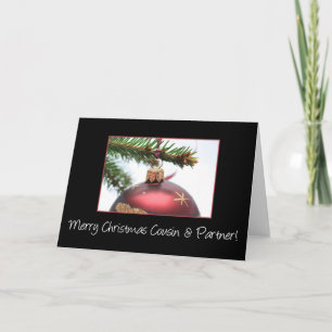Cousin und Partner Frohe Weihnachtskarte Feiertagskarte