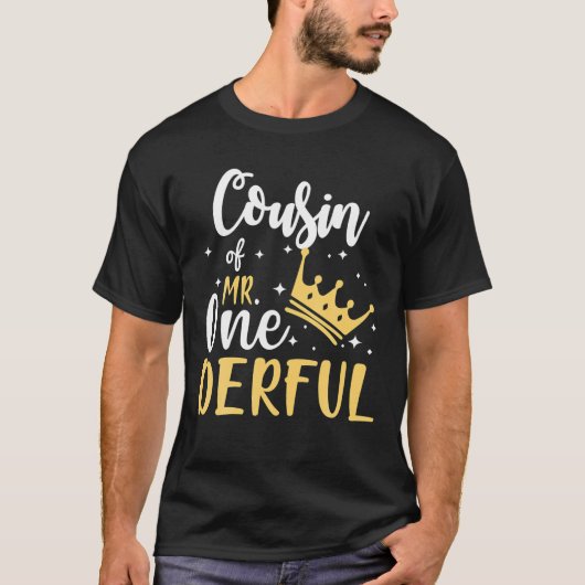 Cousin von Herrn Onederful 1St Birthday One-Derful T-Shirt (Vorderseite)