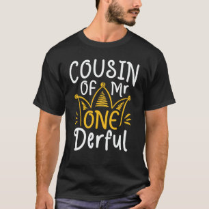 Cousin von Herrn Onederful 1st Birthday Party Matc T-Shirt