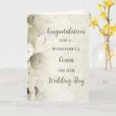 Cousin Wedding Day Glückwunsch Karte (Gelbe Blume)