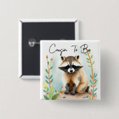 Cousin | Woodland Themed Baby Dusche Button (Vorne & Hinten)