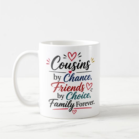 Cousin-Würdigungszitat - Danke  Kaffeetasse (Links)