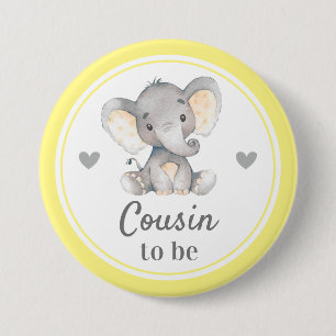 Cousin zu Yellow Gray Little Peanut Baby Dusche Button