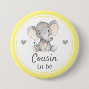 Cousin zum Yellow Gray Little Peanut Babydusche Button