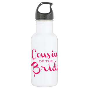 Cousine der Braut Rosa Weiß Trinkflasche