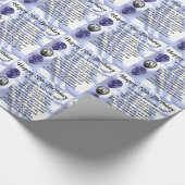 Cousingedicht 70. Geburtstag Geschenkpapier (Ecke)