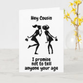 COUSINS 40. BIRTHDAY-KARTE KARTE (Gelbe Blume)