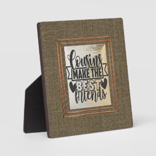 "Cousins" 5.25" x 5.25" Plaque mit Easel Fotoplatte