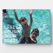 Cousins Ausflug zu Großeltern Familienurlaub Foto Fotoplatte (Vorderseite)