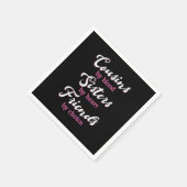 Cousins By Blood Friends Sister Brother Family Gif Serviette (Ecke)