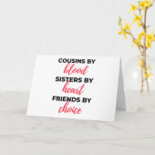 Cousins By Blood Sisters By Heart 2 Karte (Gelbe Blume)
