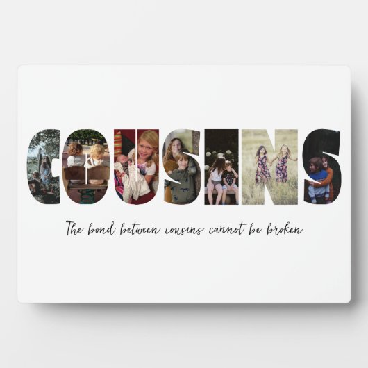 Cousins Foto Collage Plaque Fotoplatte (Vorderseite)