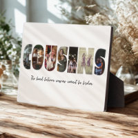 Cousins Foto Collage Plaque