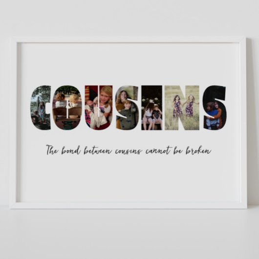 Cousins Foto Collage Poster