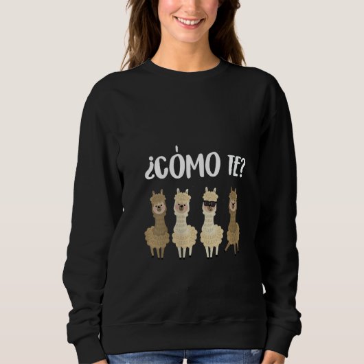 Cousins Funny Spanish Alpaca Sibling Como T Sweatshirt (Vorderseite)